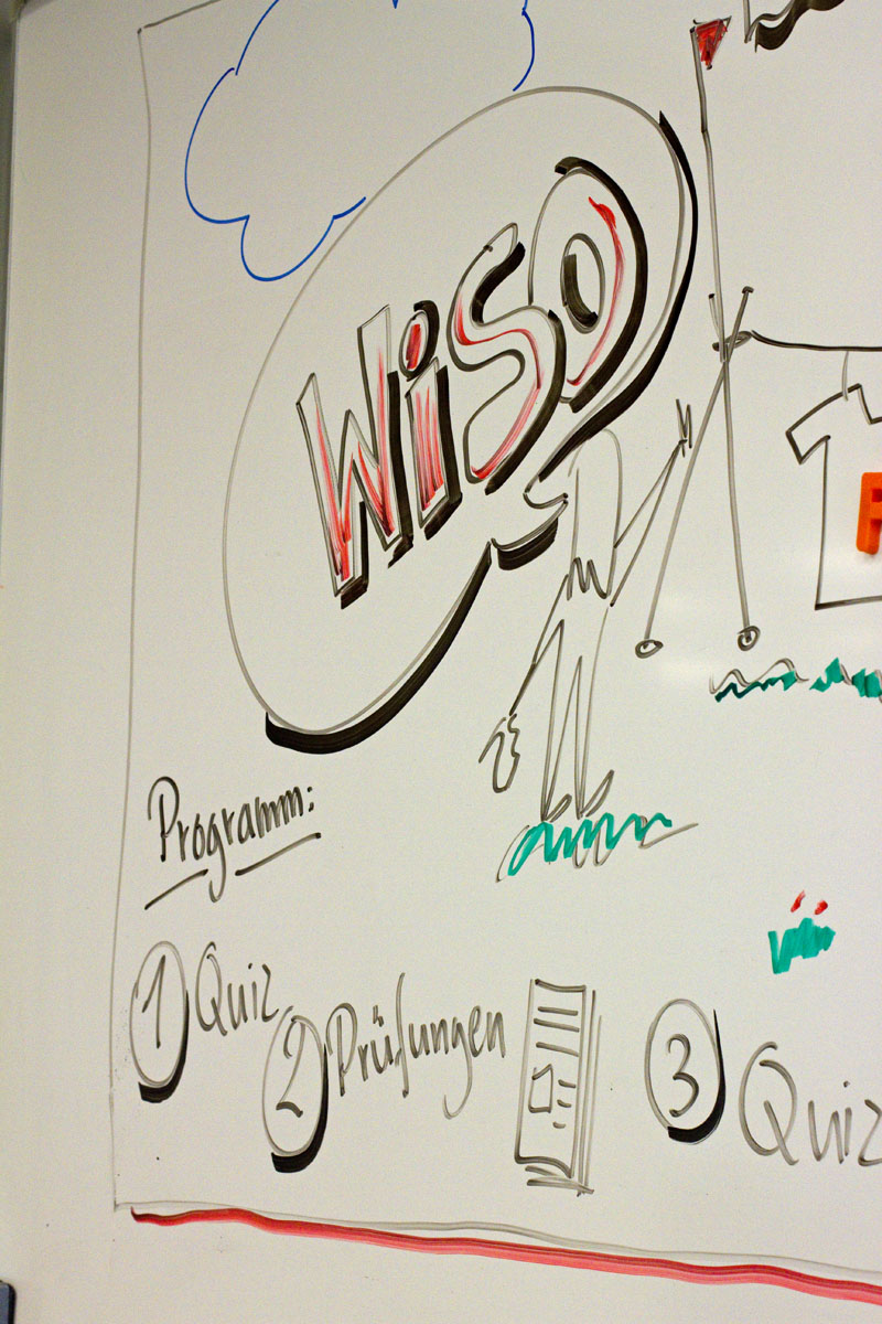 Whiteboard mit ABC 6