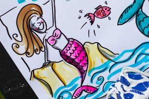 Mini - Flipchartkurs mit Sandra Dirks - Thema: Die Meerjungfrau Titel