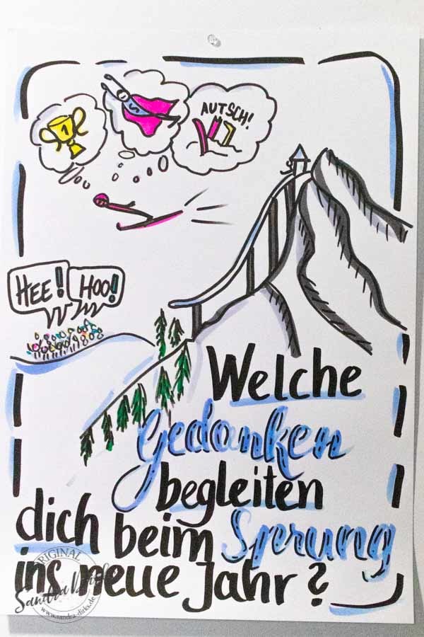 Sandra Dirks - Mini - Flipchartkurs - So zeichnest du einen Skispringer auf dein Flipchart