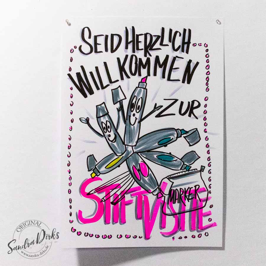 Sandra Dirks - Mini - Flipchartkurs - So zeichnest du Flipchartmarker auf dein Flipchart