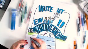 Sandra Dirks - Mini - Flipchartkurs - So zeichnest du einen Brückentag auf dein Flipchart
