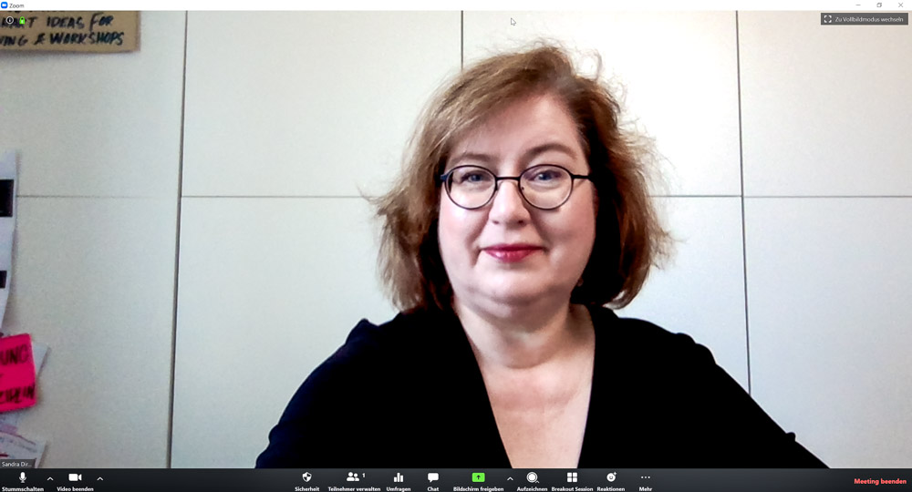 Sandra Dirks - HowTo-Webcam im Zoomfenster auf Augenhöhe