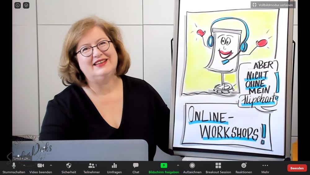 Sandra Dirks - Flipcharts im Online-Workshop einsetzen