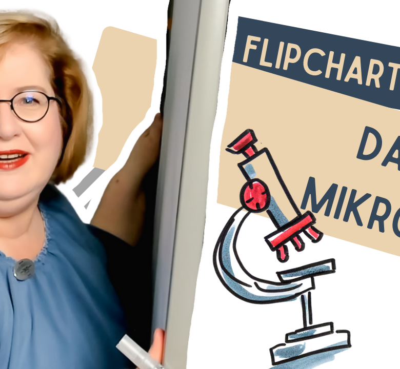 Sandra Dirks - Flipchart gestalten - Flipchart Friday - Mikroskop Das Ergebnis-Flipchart Titelbild
