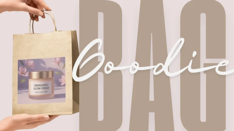 Sandra Dirks - Titelbild des Beitrages mit dekorativer Papiertüte und dekorativem Schriftzug: Goodie Bag